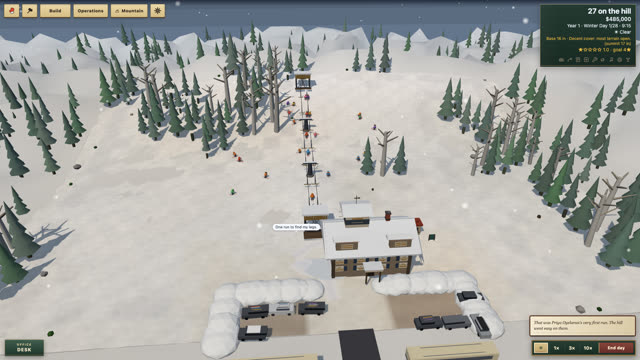 Boston Hill starter resort with a lodge, one lift, and skiers on a winter morning