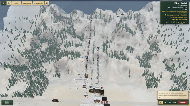 Enchanted Mountain restored as a large ski resort with multiple lift lines