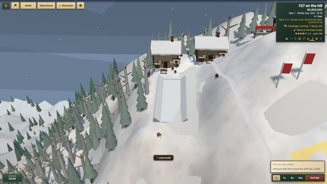 A skier riding the halfpipe at Mount Whittier